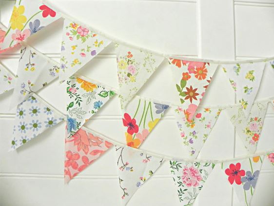 Floral shabby chic pattern fabric